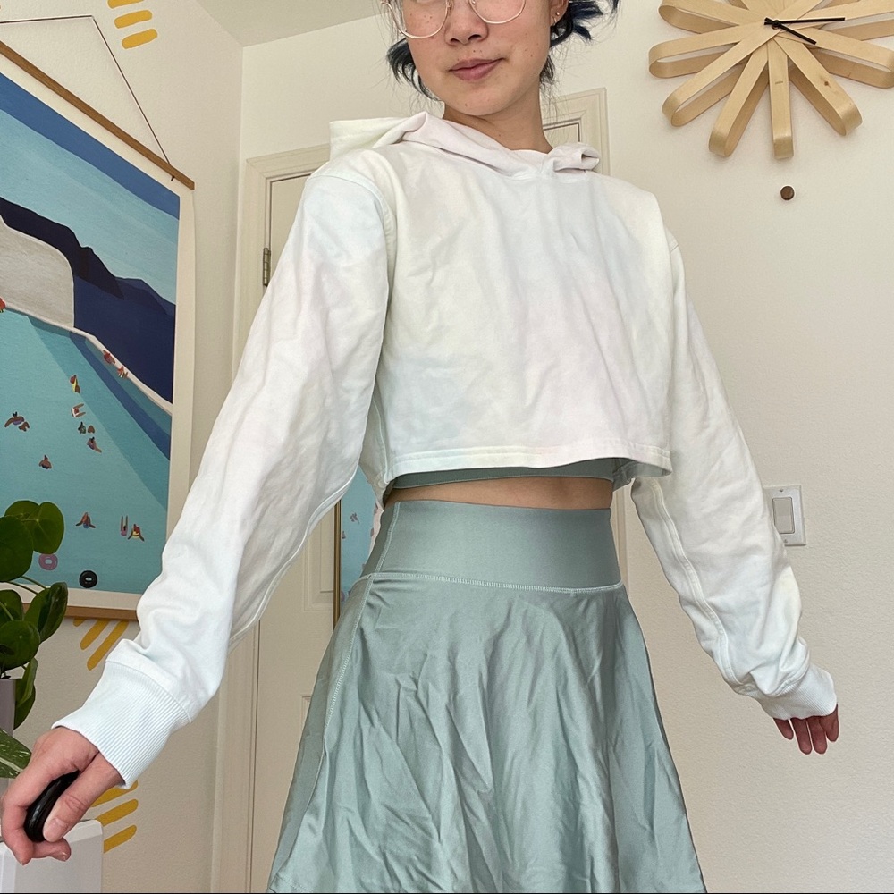 lululemon cotton candy pastel tie dye cropped hoodie